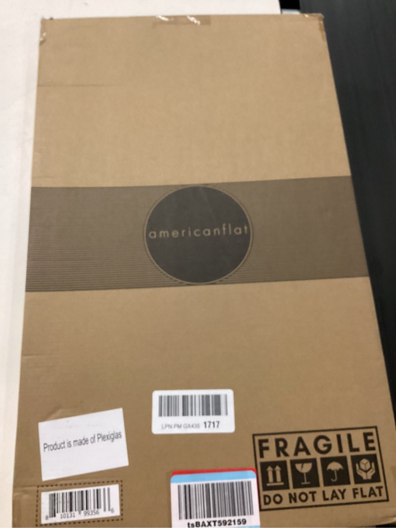 Condition photo showing New/Like New for americanflat 11x20 picture frame with polished plexiglass - streamline collection - thin border picture frame for wall display - hanging hardware included - black black 11x20
