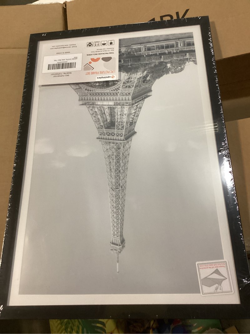 Condition photo showing Good Condition for upsimples 12x18 Picture Frame, Display Pictures 11x17 with Mat or 12 x 18 Without, Wall Hanging Poster Frames, Black, 1 Pack Black 12x18
