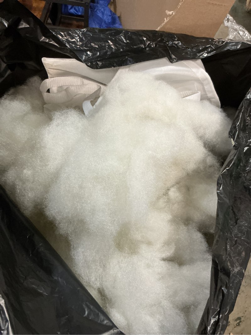 Condition photo showing As Is for high-resilience premium polyester fiber fill-perfect for pillows, couch cushions,plush toys,diy crafts,&pet beds -cloud soft, kid & pet safe, washable, durable-made in usa (2, pounds) 2 pounds