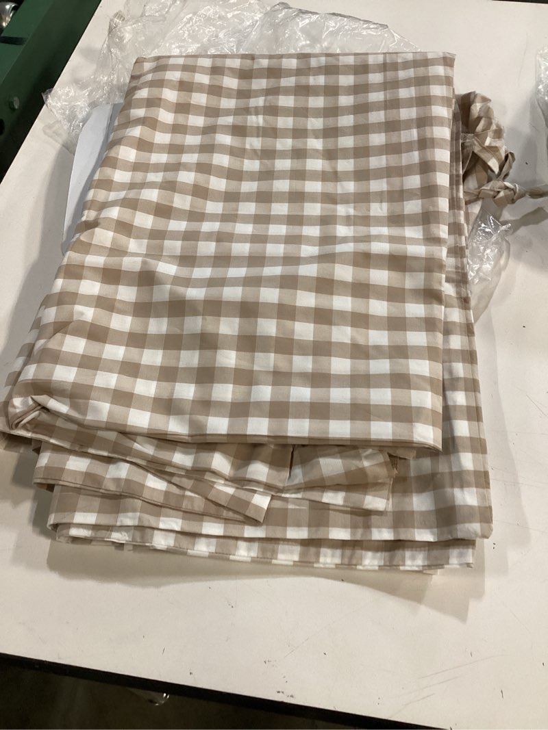 Condition photo showing Good Condition for quince bamboo duvet cover sheet set 1 piece king silky white/natural twin 