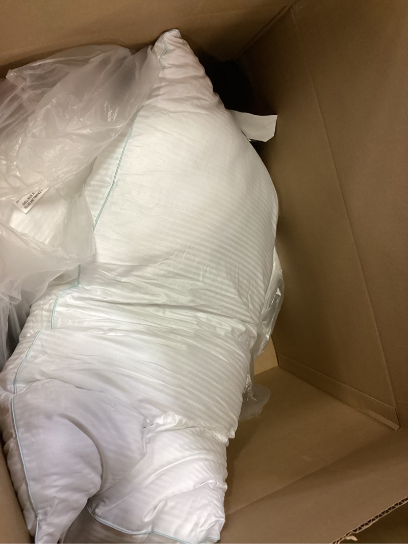 Condition photo showing Good Condition for Martha Stewart SmartChill Cooling Down Alternative Pillows, King Size Set of 2 - Firm Support for Stomach, Back and Side Sleepers White King Cooling Bed Pillows