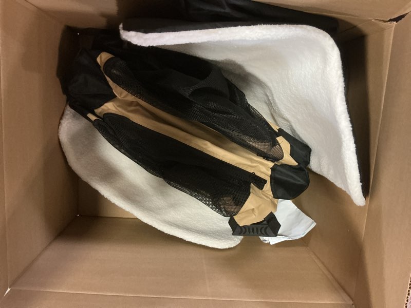 Condition photo showing Good Condition for 36 Inch Collapsible Soft Dog Crate for Large Dogs, 4-Door Foldable Travel Dog Kennel with Durable Mesh Windows for Indoor & Outdoor Portable Pet Crate, Soft Side Dog Crate, Beige 36''L x 25''W x 25''H Beige