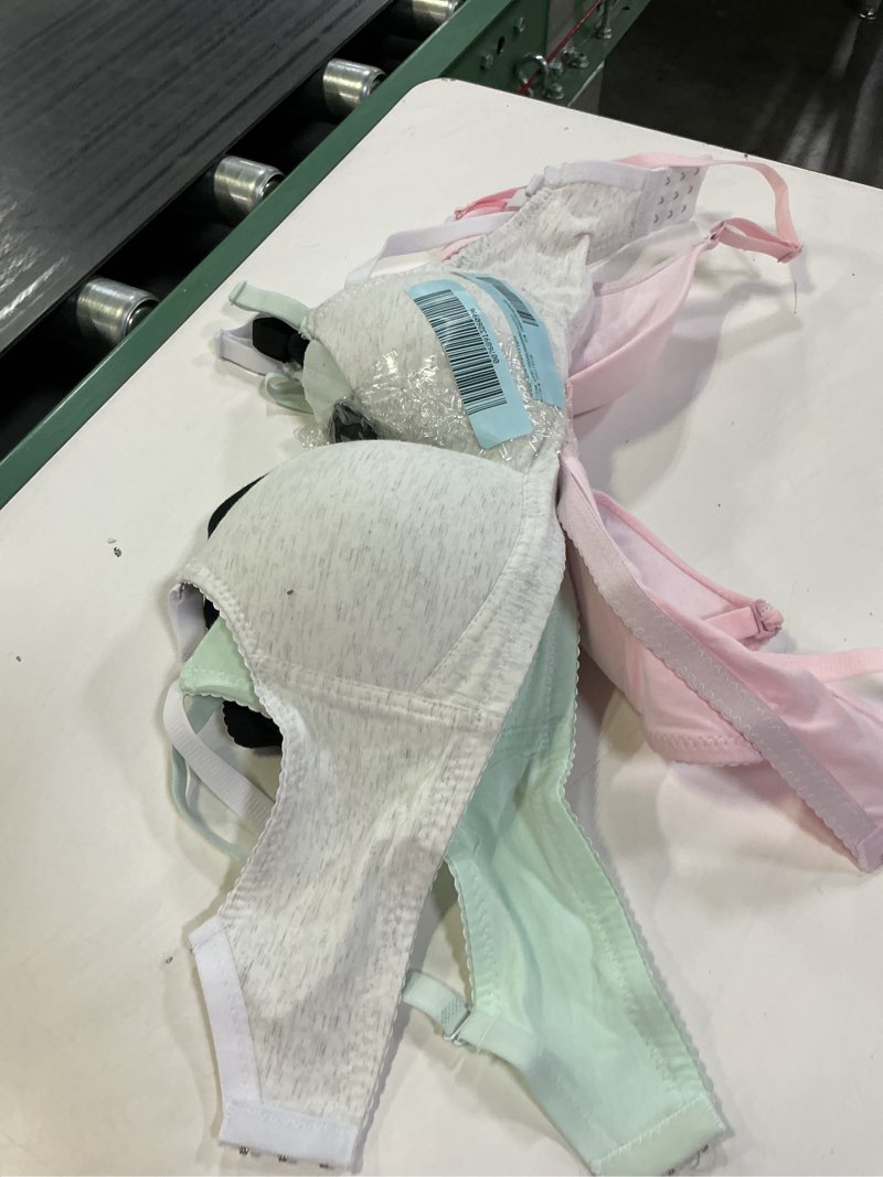 Condition photo showing Good Condition for huaangel girls soft padded bra cotton with adjustable straps training bralette 5 pack size 32-38