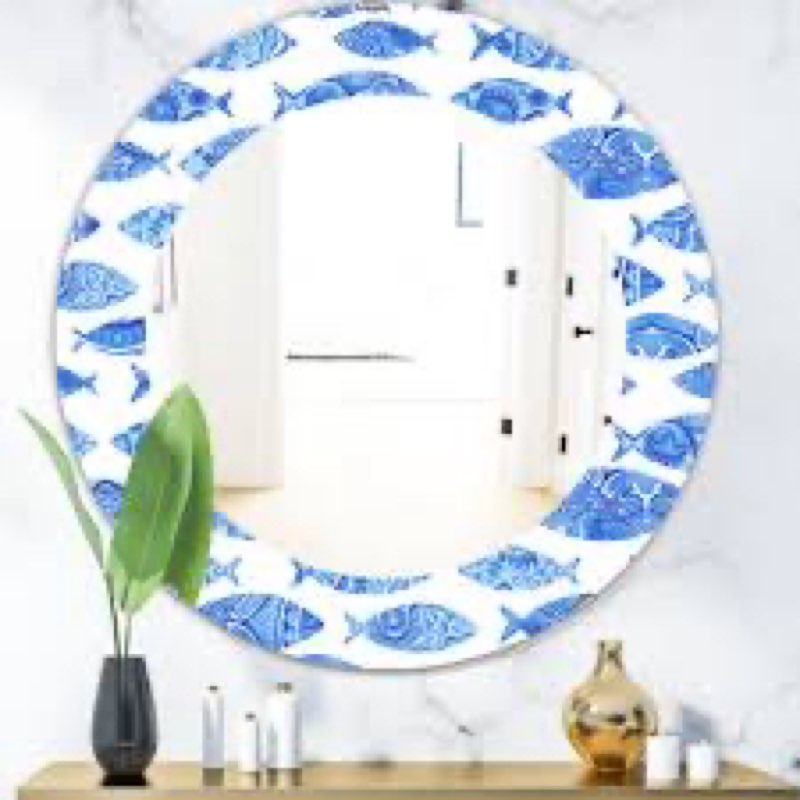 Costal Creatures 1 Vanity Wall Mirror Size: 23.6" H x 23.6" W