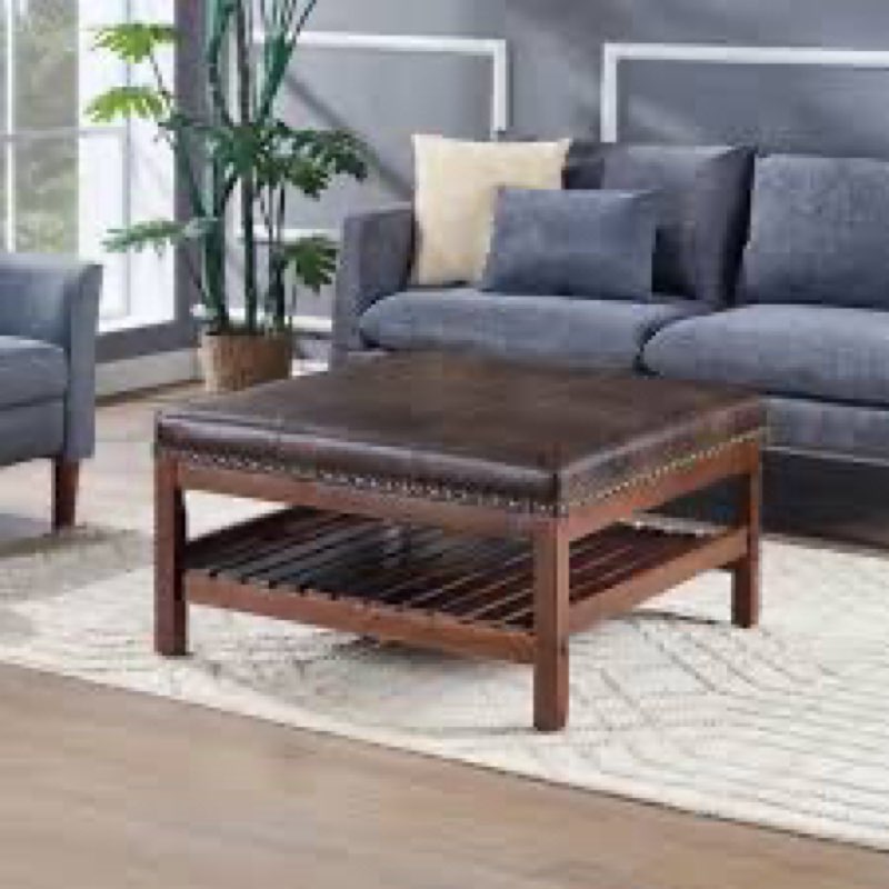 xzaveon coffee table with storage shelf