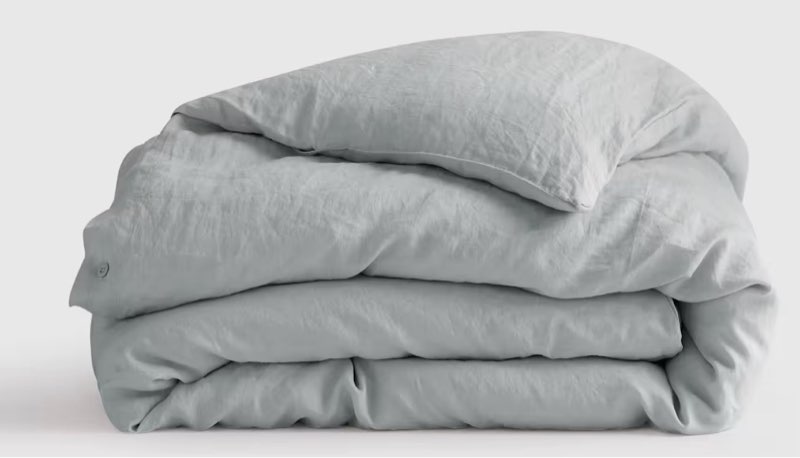 Quince European Linen Duvet Cover King In Mist