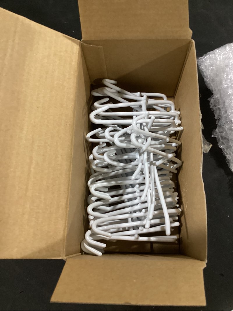Condition photo showing Good Condition for moxweyeni 2 inch grid wall hooks 25 pcs gridwall panel hooks store garage wall mount organizers storage grid display hangers for retail, craft show, home setup, customized display(white) white 2 inch