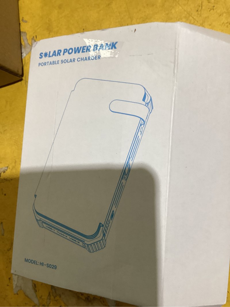 Condition photo showing Good Condition for soaraise solar charger power bank - 48000mah wireless portable charger built-in 4 cables and 4 solar panels, pd qc 3.0 fast charging usb c battery pack with flashlight for camping travel (blue)