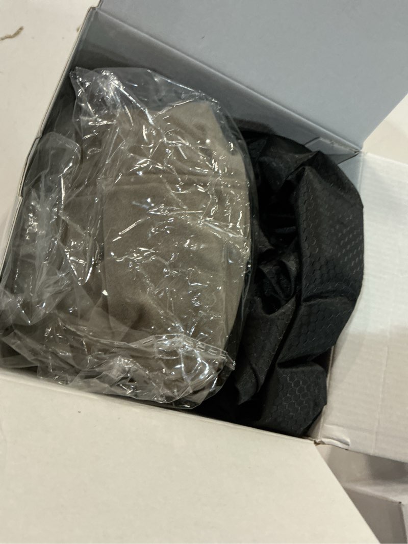 Condition photo showing New/Like New for jefdiee inflatable foot rest pillow, kids airplane bed, adjustable 3 layers height leg rest pillow, airplane travel essentials great for office, home, trains, cars grey