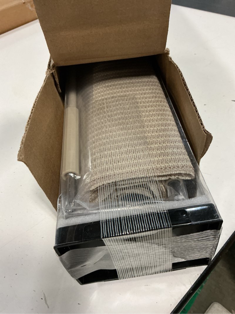Condition photo showing Good Condition for sunoff outdoor roller shades, cordless patio roller up blinds with shade cloth for porch gazebo pergola balcony backyard, 2 poles & 1 fabric, sesame, 84" wx96 h 84"w x 96"h sesame