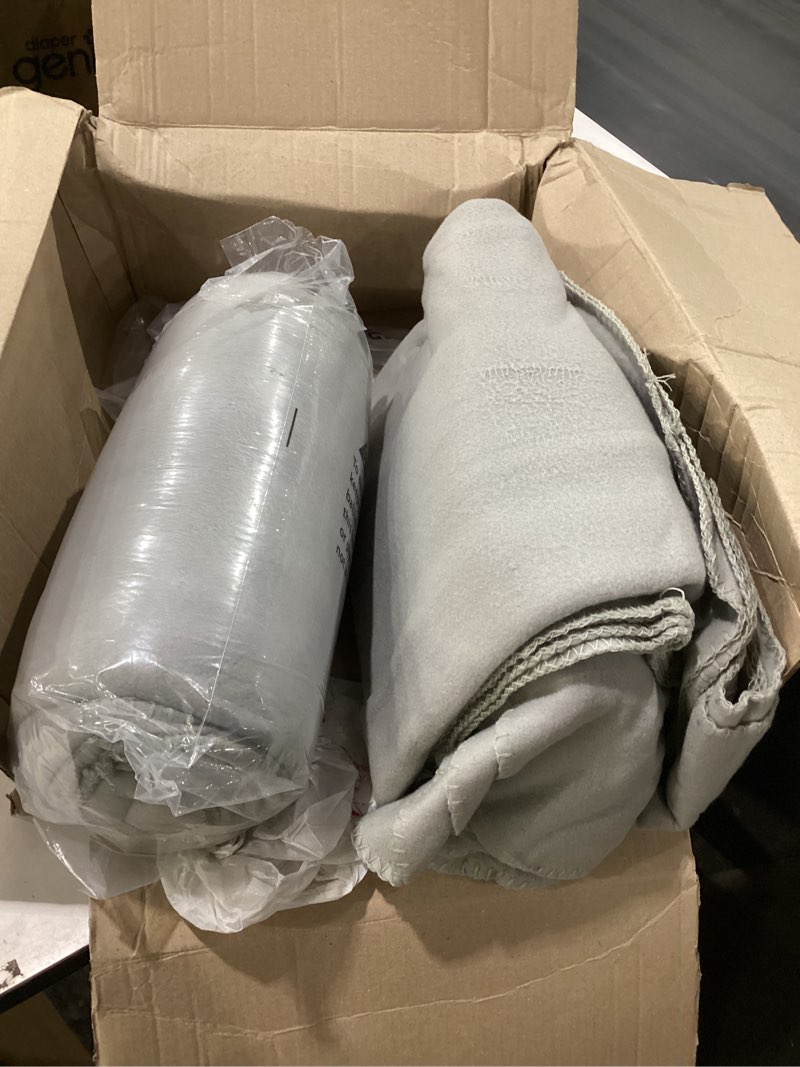 Condition photo showing Good Condition for 24 pcs fleece blankets bulk 60 x 50 in, soft lightweight throw blankets in bulk large cozy wool blankets for wedding use, all season, gifts & home, homeless men women (gray)