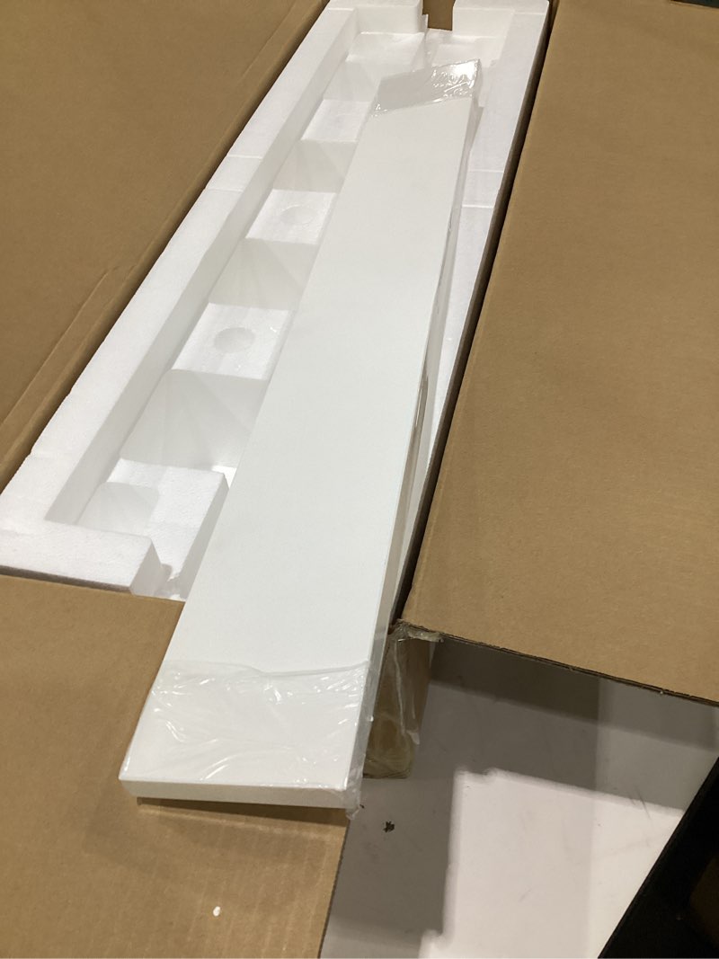 Condition photo showing Good Condition for 36 inch backsplash in pure white, quartz backsplash for bathroom vanity sink top, 36 in. w x 4 in. h universal bathroom vanity backsplashes 36"x4" backsplash
