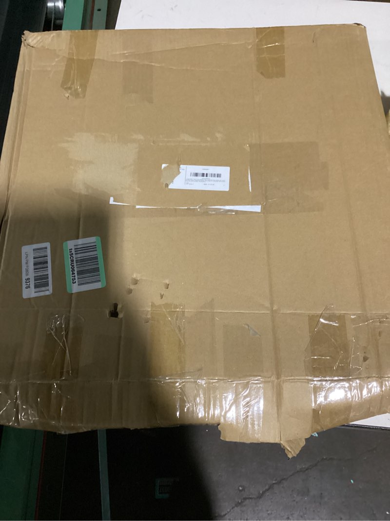 Condition photo showing Good Condition for lanscoery large acrylic display case, 20x16x18 in, upgraded thickened uv-resistant showcase, 10mm heavy duty matte base, 98% clarity dustproof box for statues & memorabilia, scraper & led light 20x16x18inch; 50x40x45cm black