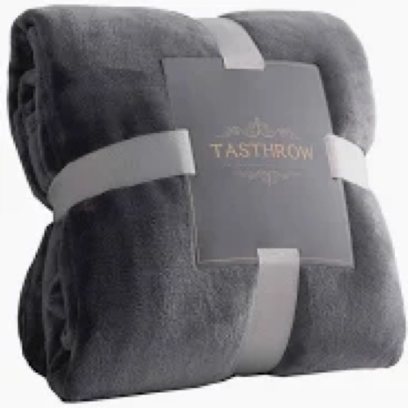 TASTHROW Large Flannel Fleece Throw Blanket, 60×80 Inch - Cozy Lightweight Thick Blanket - All Seaso