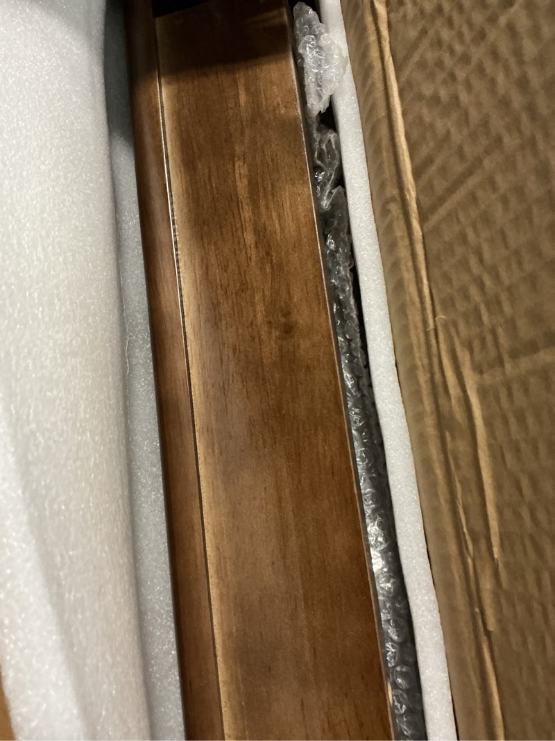 Condition photo showing Good Condition for 40"x24" Solid Wood Desk with Drawers, Wood Writing Desk for Small Spaces, Home Office Desks for Work, Gaming Study PC Desk for Bedroom, Student Computer Desks (Brown, 40 inch) Walnut 40 inch