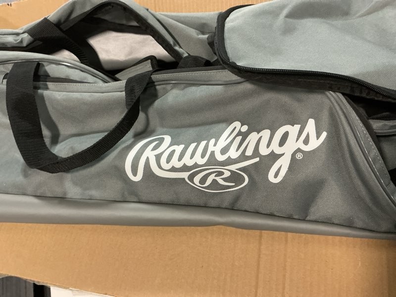 Condition photo showing As Is for rawlings workhorse wheeled bag | graphite | any