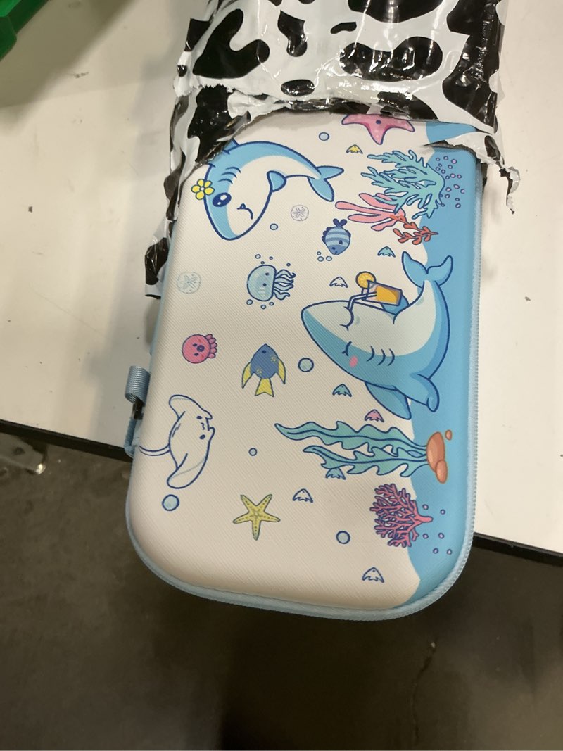 Condition photo showing New/Like New for gurgitat 6in1 kits accessories bundle for nintendo switch 2 2025 - cute carrying case, protective cover, joy con grips, thumb grips, 24 game holder, shoulder strap teens boys girls, blue shark blue shark for nintendo switch 2