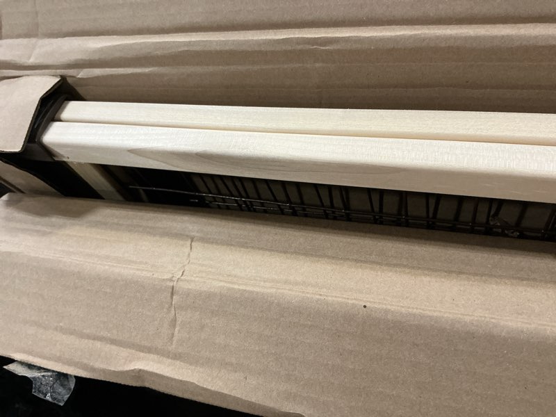 Condition photo showing Good Condition for mypet north states 48" wide wire mesh gate: made in usa, simply expand and lock in place. pressure mount. fits 29.5"- 48" wide (37" tall, sustainable hardwood) (b07ftrh55z)
