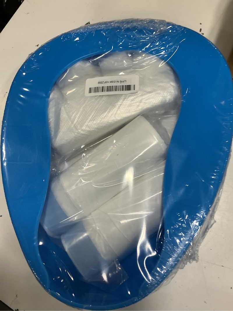 Condition photo showing Good Condition for minivon bedpan set with 30 disposable liners, super absorbent pads and gloves - pack 30 count - bed pan for elderly women females bedridden patients, bedpan for men