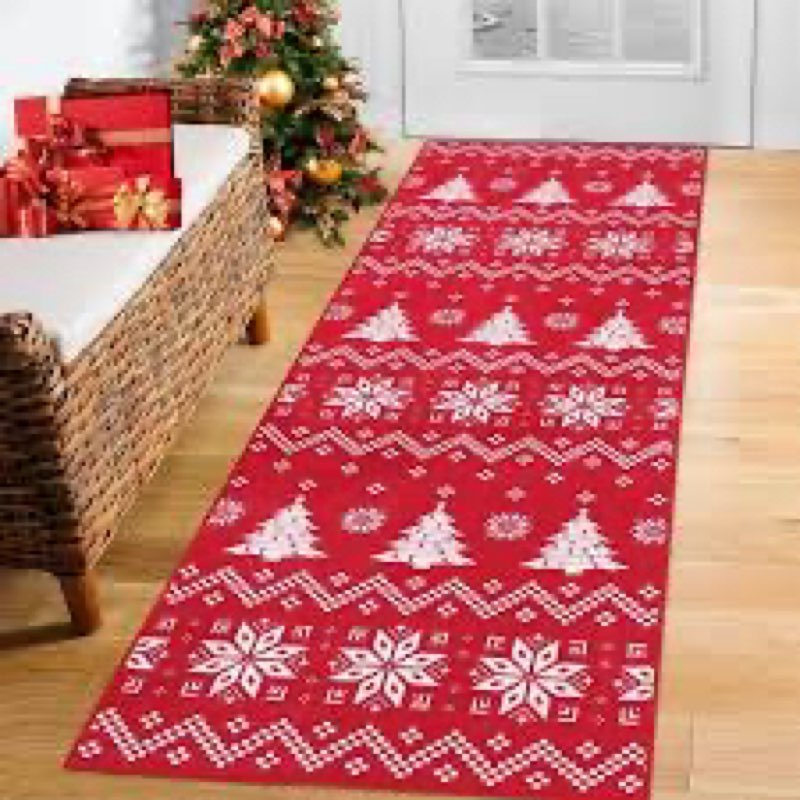 BEIMO Christmas Runner Rug 3x7 Washable Rug for Hallway Kitchen Bedroom, Christmas Home Decor, Holid