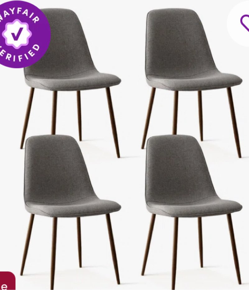 Set of 4 Benvinda Polyester Upholstered Back Side Chair 4 pcs