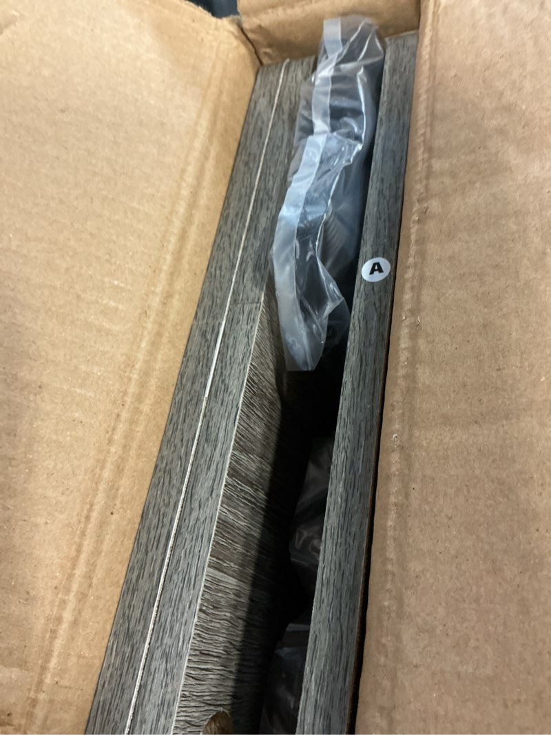 Condition photo showing New/Like New for Furinno Just 3-Tier Turn-N-Tube End Table / Side Table / Night Stand / Bedside Table with Plastic Poles, 1-Pack, French Oak Grey/Black