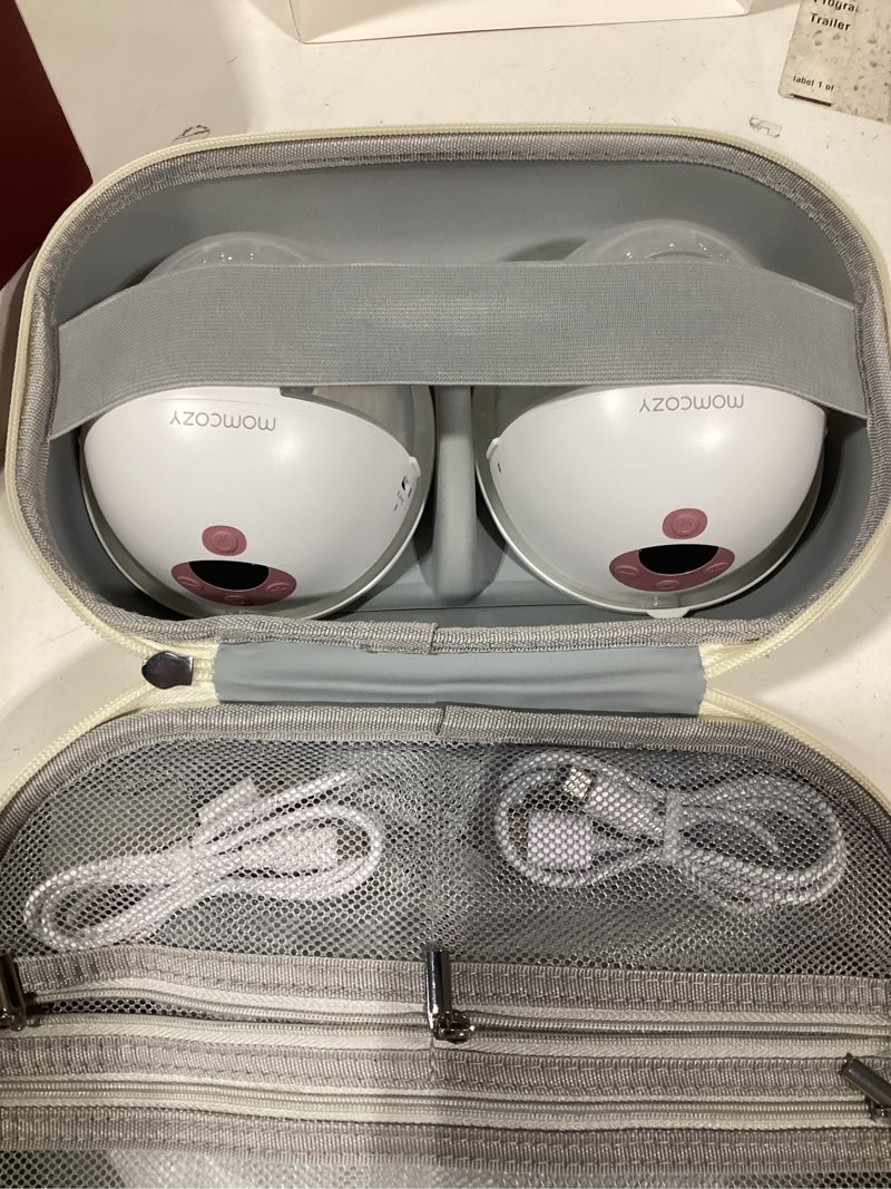 Condition photo showing Good Condition for Momcozy M5 Smart APP Controlled Wearable Breast Pump, Hands-Free Wireless Electric Pump, 3 Modes 9 Suction Levels, BPA-Free, Portable Lightweight, 24mm Flange, 2-Pack Cozy Red