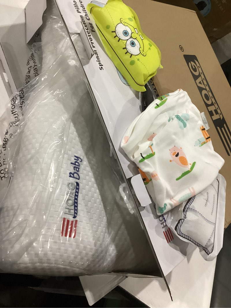 Condition photo showing New/Like New for Toddler Pillow with Pillowcase, Breathable & Cozy Machine Washable Kids Pillow with Pillowcase, 21.6x13.8 Ergonomic Children Pillow for Boys and Girls Aged 6-12 (Farm, Height 3) Farm Height 3