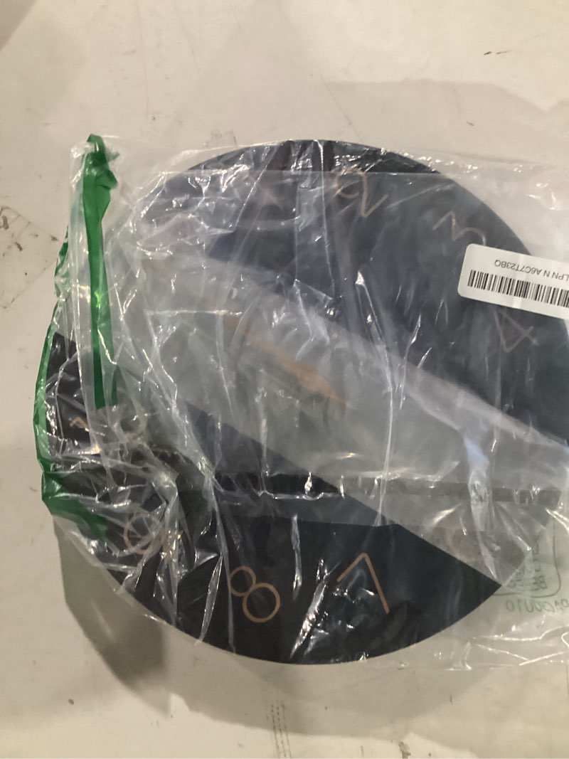 Condition photo showing Good Condition for Mosewa Wall Clock Battery Operated 10 Inch Black Silent Non Ticking Simple Minimalist Style Rose Gold Numbers Decorative for Living Room Kitchen Home Office Bathroom 10 Inch B_black