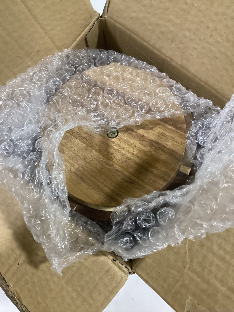 Condition photo showing Good Condition for acacia wood utensil holder for kitchen counter, 360° rotating 7.2" wooden cooking utensil crock for countertop, farmhouse kitchen decor cylinder