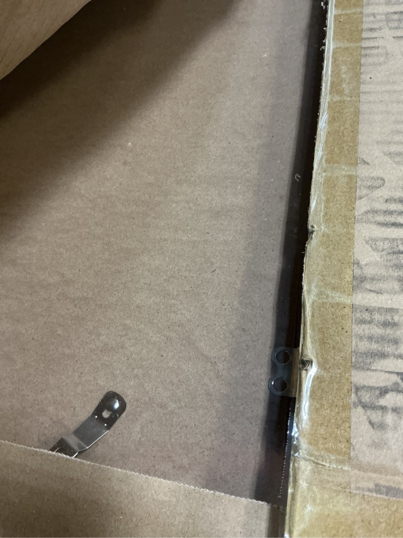 Condition photo showing New/Like New for 19x27 picture frame deep brown for wall hanging, wood 19 x 27 frame poster photo frame for wall horizontally or vertically, deep brown, 2 pack 2 19x27 inch