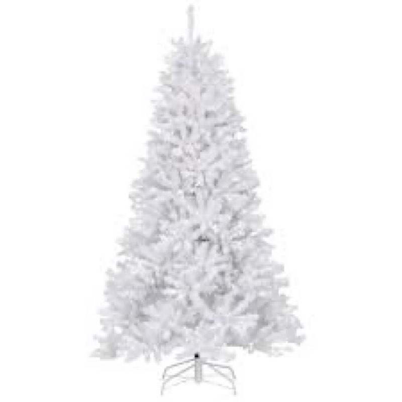 National Tree Company Pre-Lit Artificial Full Christmas Tree, Green, North Valley Spruce, White Lights, Includes Stand, 4.5 Feet