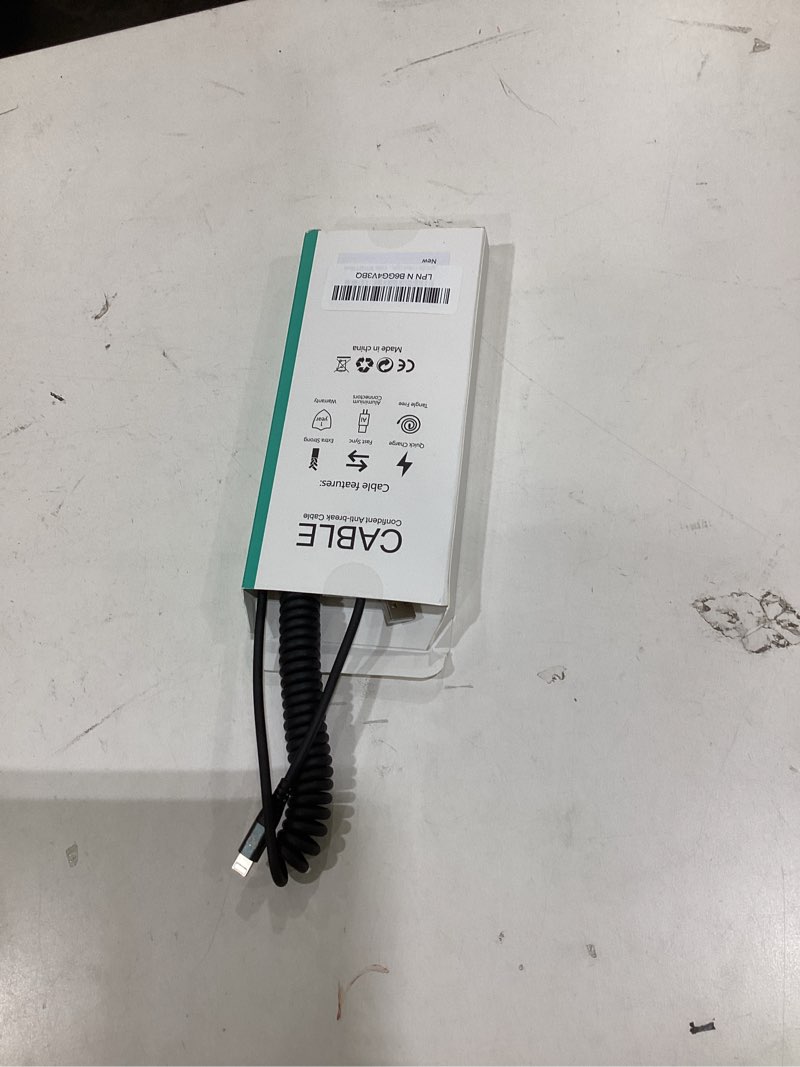 Condition photo showing New/Like New for iPhone Charger Cable for Car [3FT+6FT], Coiled Lightning Cable [Apple MFi Certified] 2 Pack Lightning Cord Compatible with iPhone14 13/12/11 Pro Max/XS MAX/XR/XS/X/8/7/Plus/6S iPad/iPod-Black 3FT+6FT USB A to Lightning Black