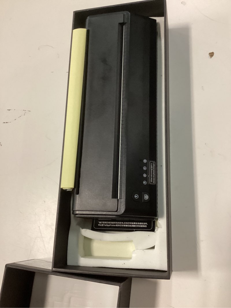Condition photo showing As Is for biomaser tattoo printer wireless tattoo stencil printer for tattooing tattoo transfer stencil machine with 10pcs transfer paper, for artists, thermal copier compatible with smartphone and tablet