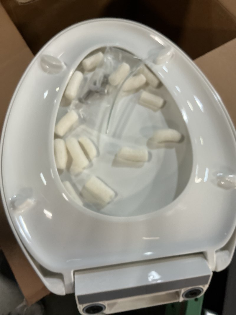 Condition photo showing Good Condition for kohler k-26801-0 impro readylatch quiet close elongated toilet seat, white toilet seat, grip-tight bumpers, new home essentials, slam prevention white elongated