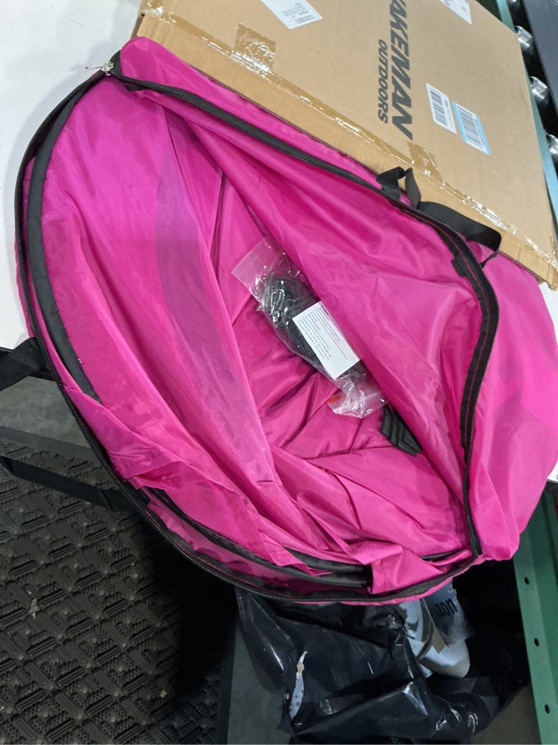 Condition photo showing New/Like New for wakeman pop up changing tent, 3.3 x 3.3 x 6.2ft, camping shower tent for portable toilet stall or dressing room with carry bag for camping, beach, or tailgate, polyester