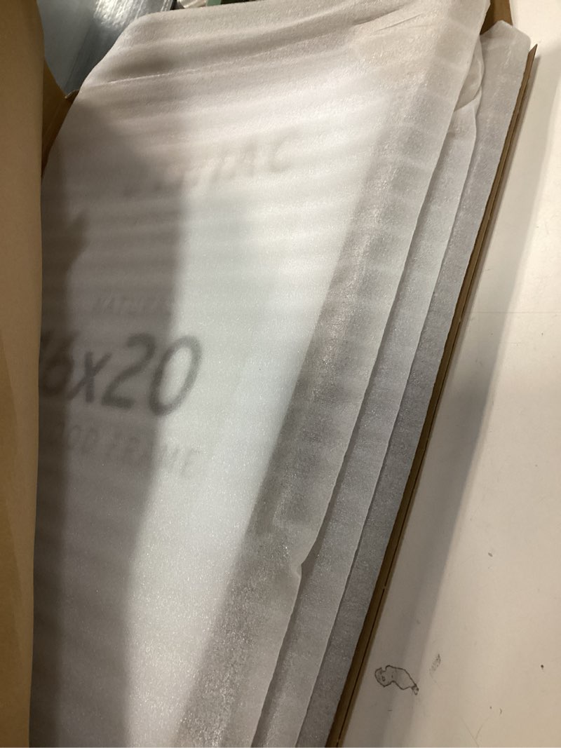 Condition photo showing New/Like New for puthiac 16x20 Walnut Picture Frames for Wall - Minimalist 16x20 Oak Wood Frames, 16"x20" Picture Frame Wood, Natural Solid Wooden Picture Frames for Wall Art Photo and Prints (3 Pack, Walnut) Walnut-3P 16x20