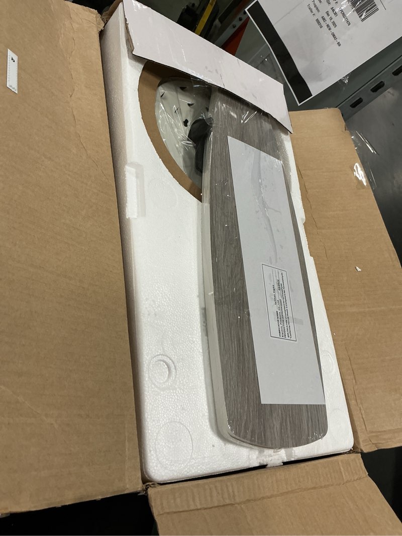 Condition photo showing New/Like New for Harbor Breeze Mazon White 44 in. LED Indoor Flush mount Ceiling Fan (3-Blade)$$Tools & Hardware Other