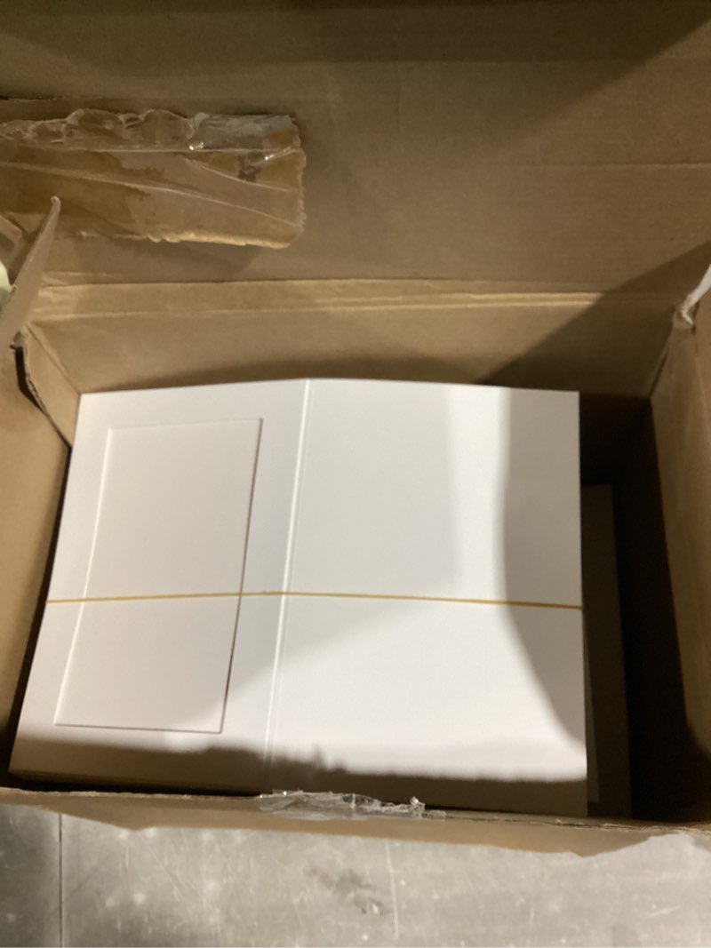 Condition photo showing New/Like New for Fainne 200 Pack Photo Folders 4x6Inch Cardboard Picture Frame Photo Frame Thank You Cards Cardboard Folders Paper Greeting Cards Inserts for Portraits Christmas Wedding(4 x 6 Inch,White) 4 x 6 Inch White 200