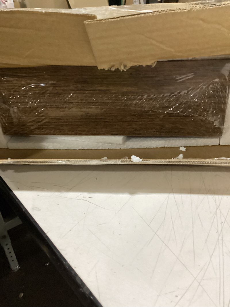 Condition photo showing Good Condition for qeeig floating shelves for wall 23.6" long - wall mounted shelf bathroom kitchen living room bedroom farmhouse home decor display bookshelf large 23.6 x 9.3 inch set of 2, rustic brown (008-60bn)