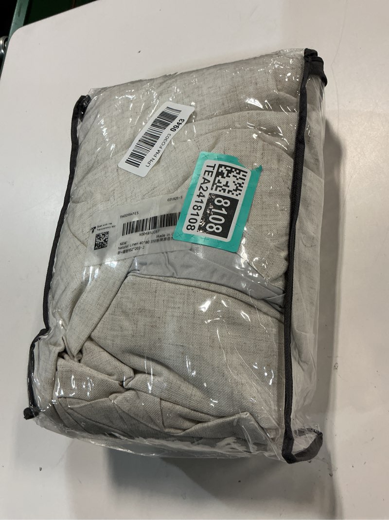 Condition photo showing Good Condition for Natural Linen Pinch Pleated Curtains Blackout 100% Black Out Curtains 80 Inches Long 2 Panels Pinch Pleat Two Layer Drapes with Liner Back Tab Thermal Insulated Blackout Drapes for Bedroom Cream Natural Linen 40"W x 80"L (Pack of 2)