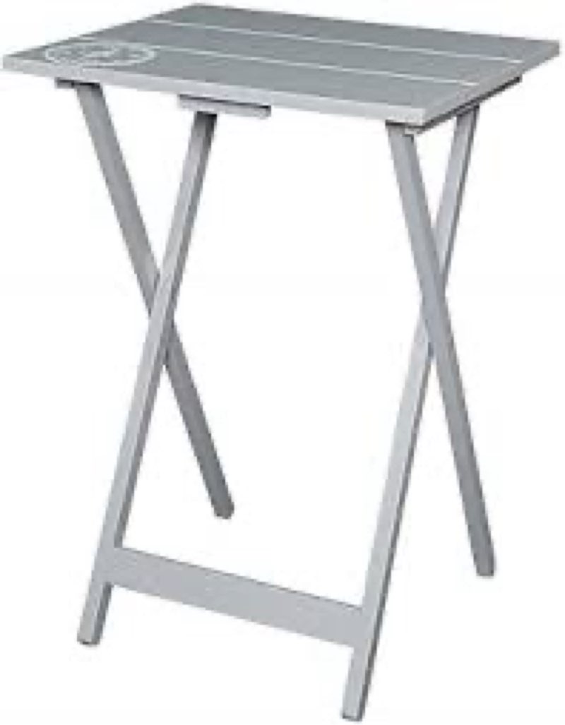 Grey wood folding trey table (similar to stock image) 