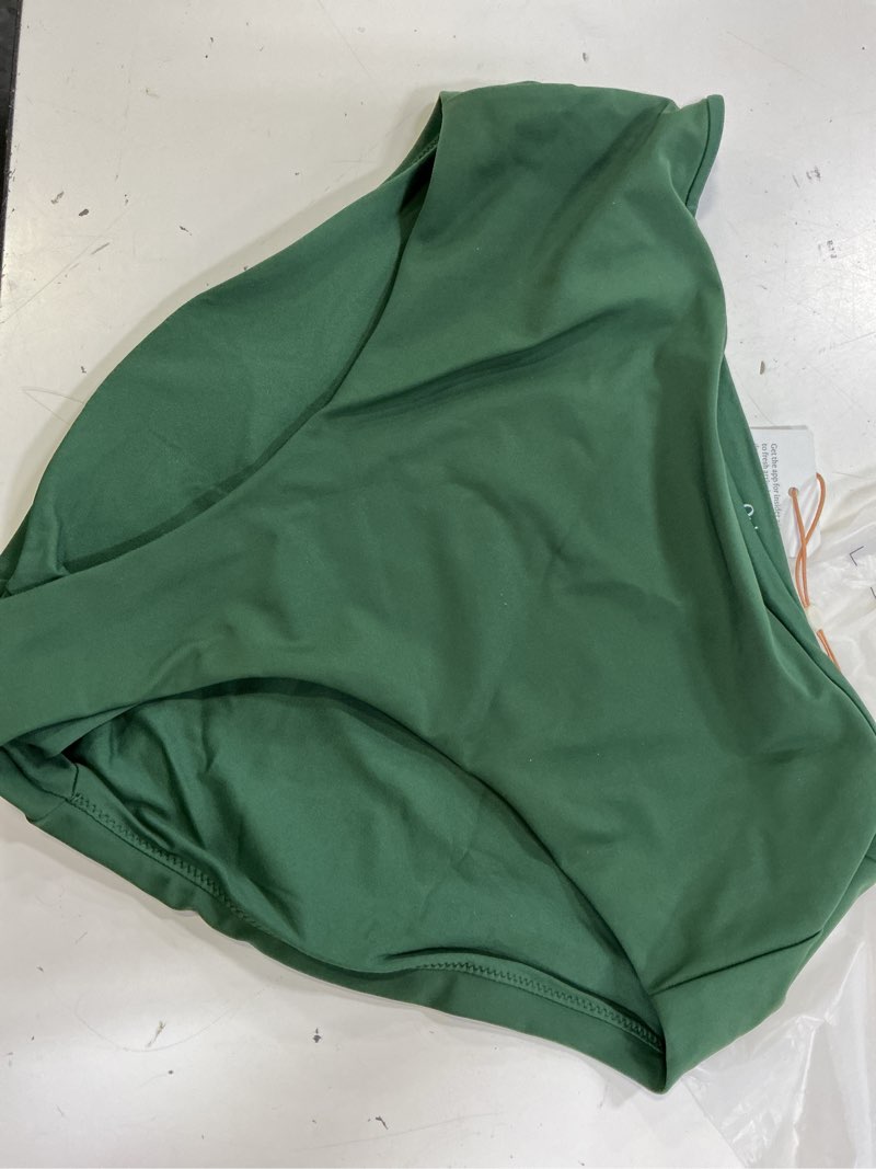 Condition photo showing Good Condition for italian high-rise bikini bottom, m, palm