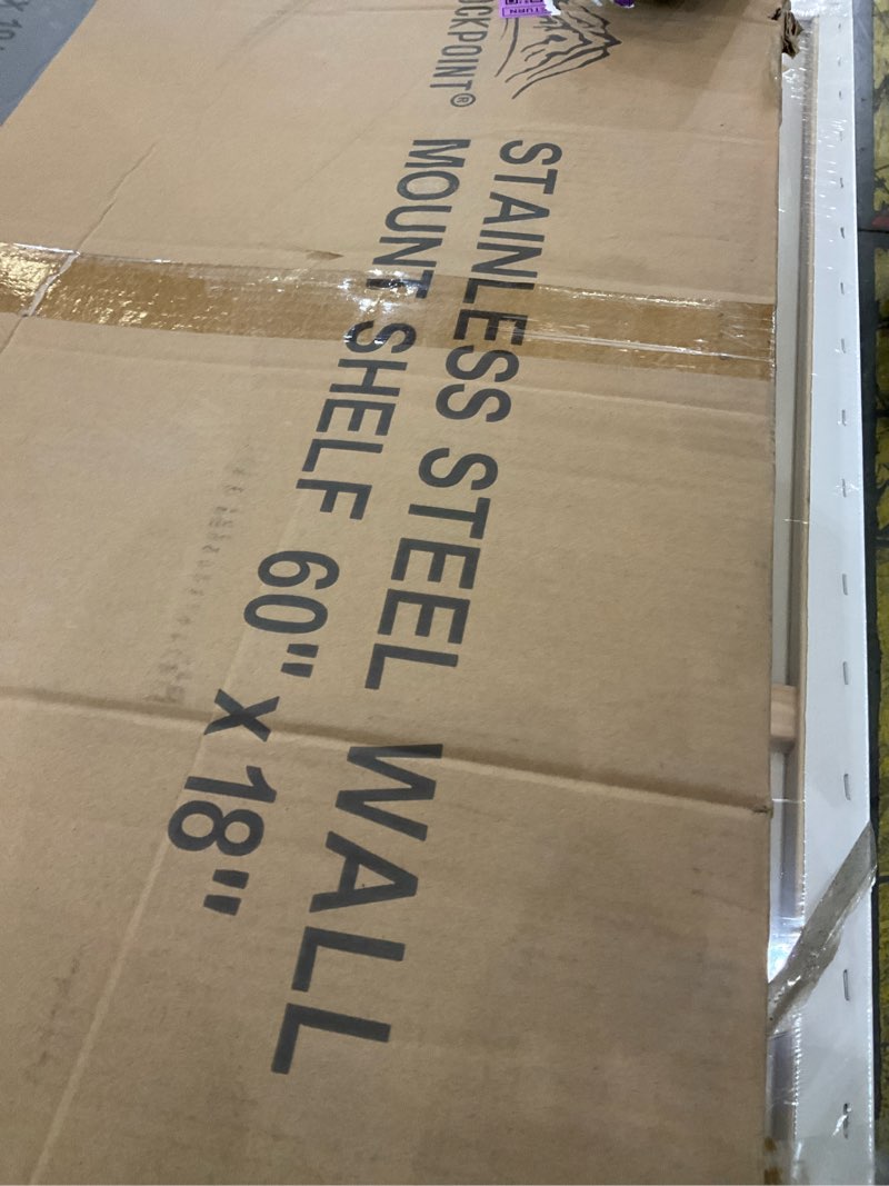 rockpoint stainless steel shelf 18 x 60 inches 450lb, nsf metal commercial shelves wall mount floati