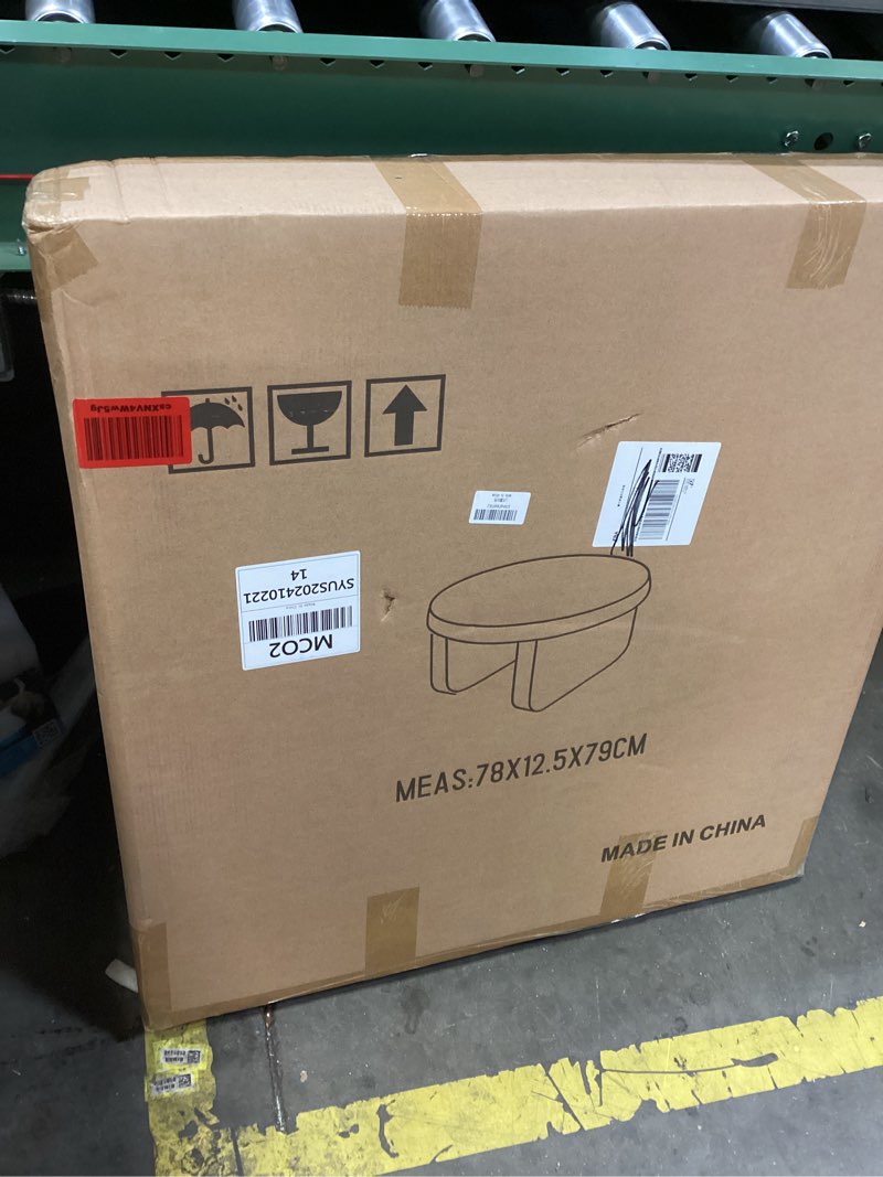 Condition photo showing New/Like New for Round Coffee Table,Modern Coffee Table,Unique Circle Coffee Tables,Metal Center Table for Living Room White, Great Circle?29.1 X 16.5?in? 29.5 x 16.5