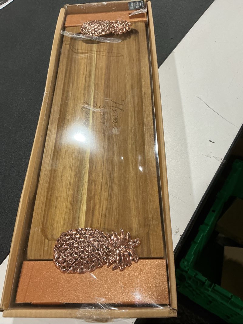 Condition photo showing Good Condition for pavilion - home sweet home - pineapple - 14.25" serving tray charcuterie board host hostess housewarming apartmentwarming