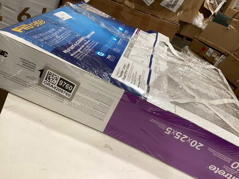 Condition photo showing New/Like New for filtrete 20x25x5 ac furnace air filter, mpr 1550, merv 12, fits trion airbear, certified asthma & allergy friendly, electrostatic air cleaning filter, 1-pack (actual size 19.56 x 24.13 x 4.75)