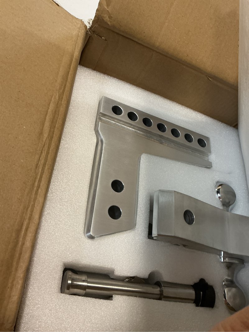Condition photo showing Good Condition for topbee adjustable trailer hitch, drop hitch, tow hitch fits 2-inch receiver, 8-inch drop, 2 and 2-5/16 inch balls, 12,500 lb,solid tube hitch with anti-theft pin, black black 2''x8''