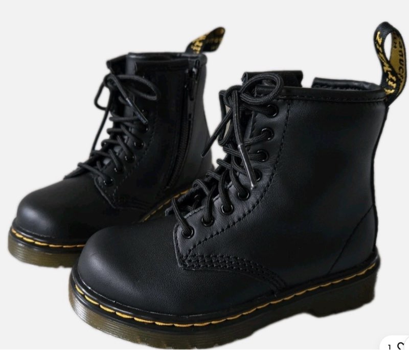 DR MARTENS AirWalk Bouncing Soles Leather TODDLER Boots US Size 8 