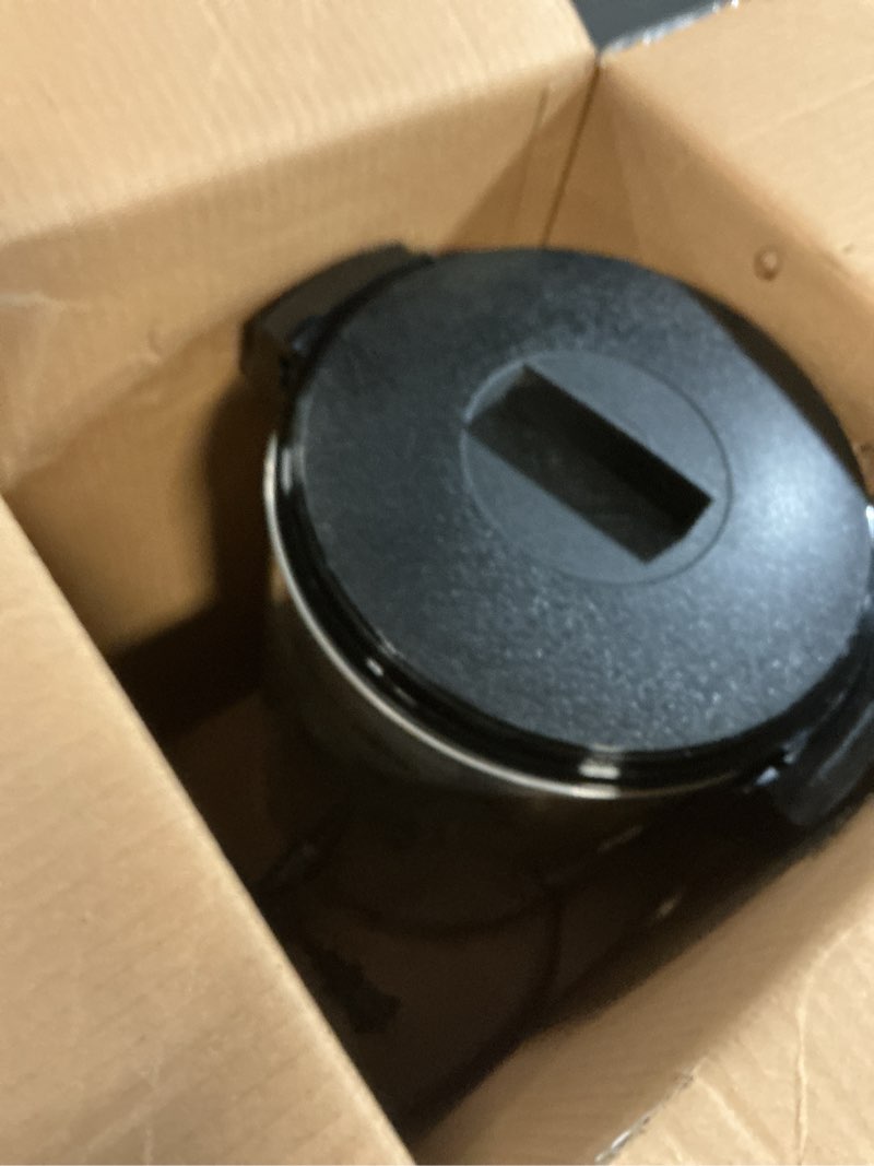 Condition photo showing As Is for West Bend Coffee Urn Highly-Polished Aluminum Features Automatic Temperature Control with Cup Per Minute Brewing and Easy Clean Up Includes In-Basket Measuring Guide and Ready Light, 30-Cup, Silver